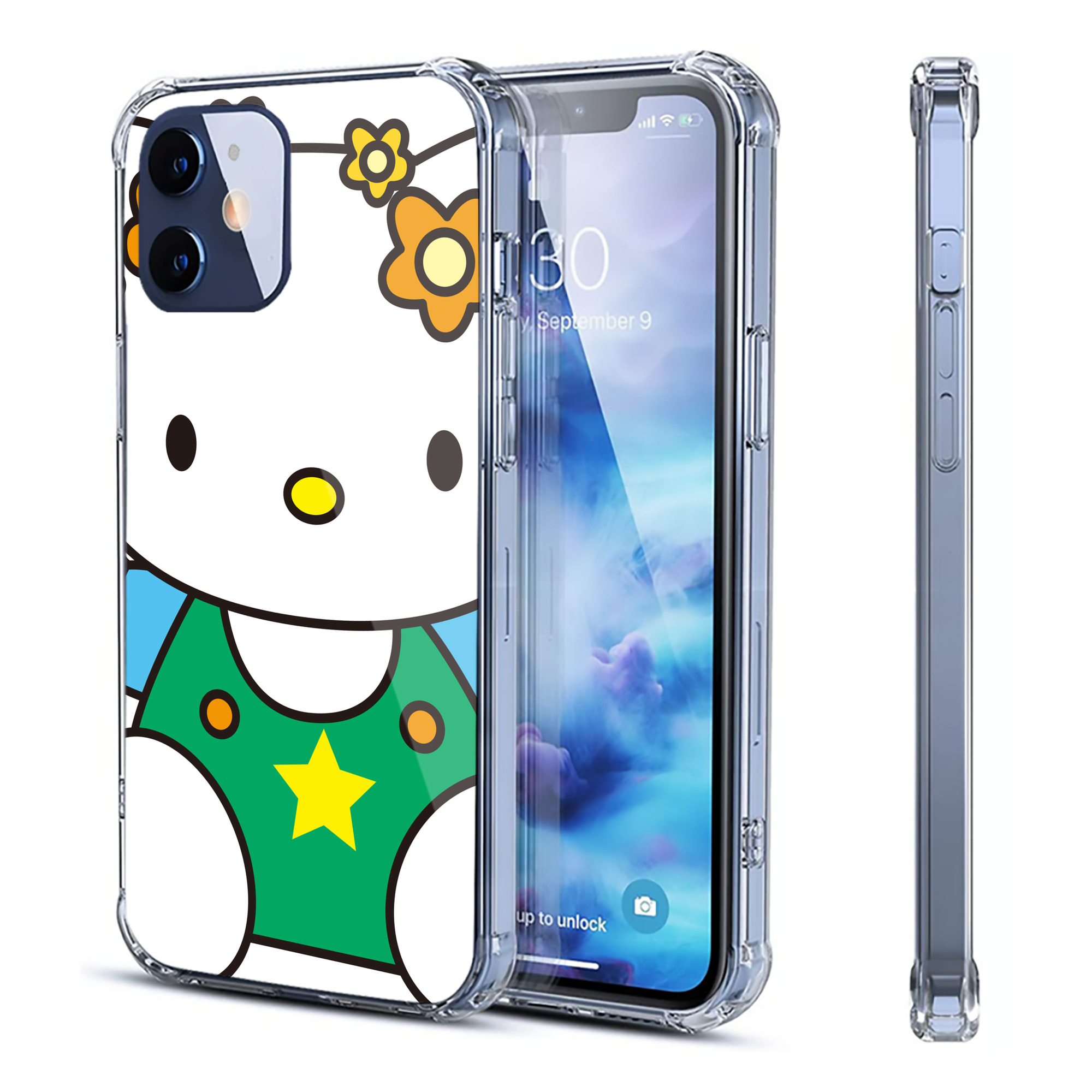 （画像用） Hello Kitty ハローキティ 【iPhone 12シリーズ対応】透明スマホケース（クリアソフトケース）